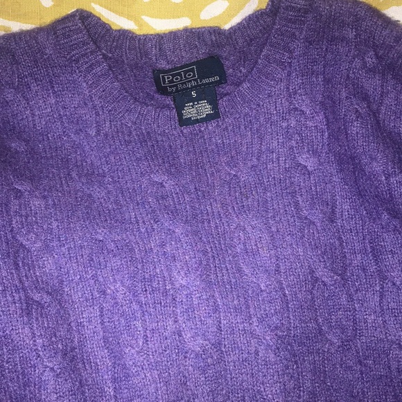 Ralph Lauren purple sweater / boys size 5 - Picture 6 of 8